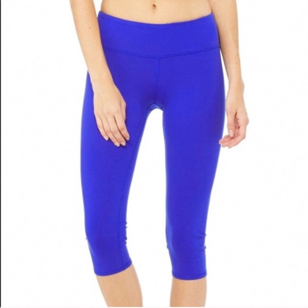 Alo Airbrush Legging Crop, blue, small